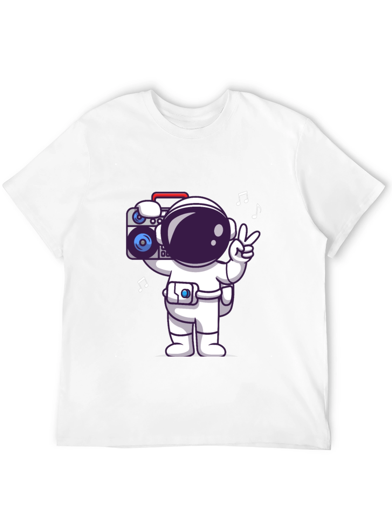 Black Astronaut Boombox Graphic Tee - Black view 12