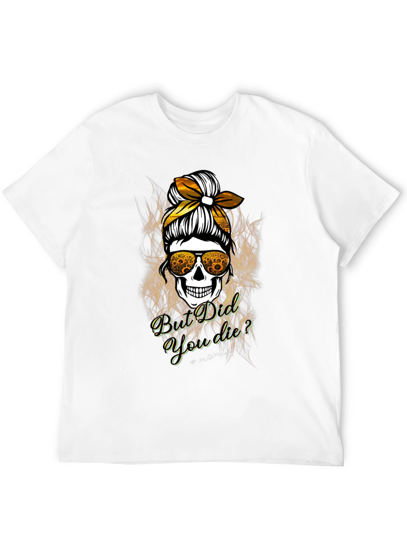 Black But Did You Die? Mom Life Skull T-Shirt view 12