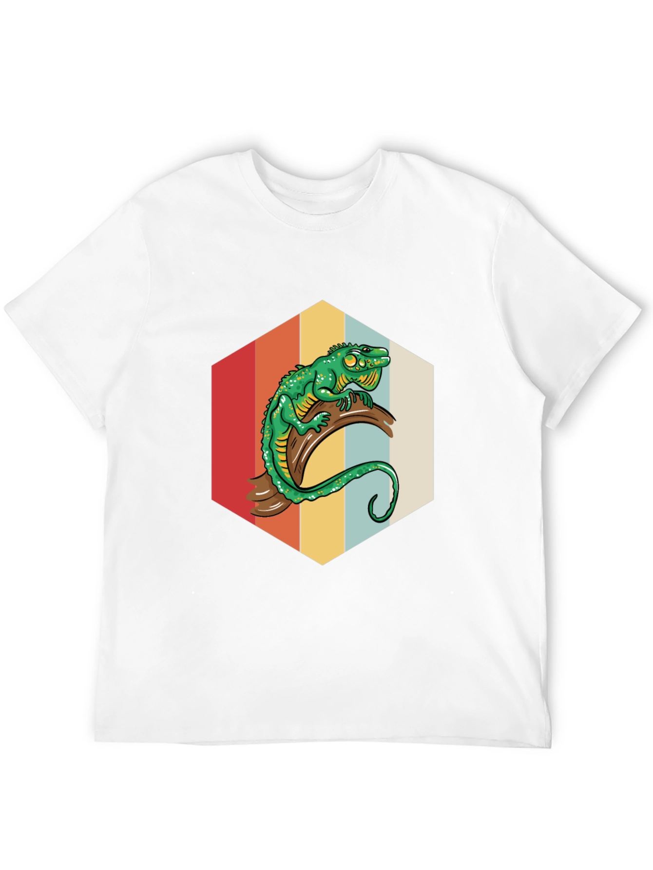 Black Retro Lizard Graphic Tee - Cool Reptile Design view 12