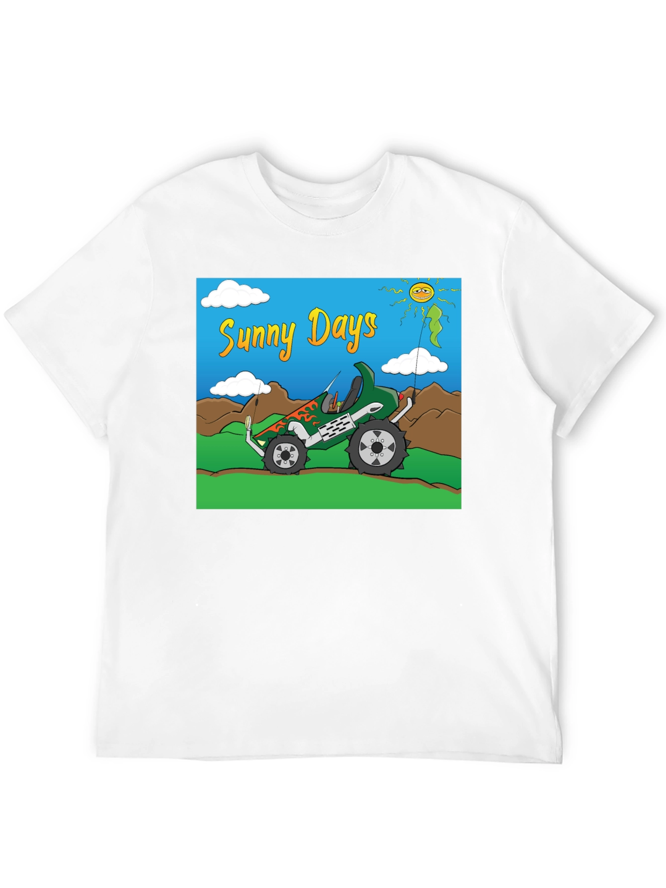 Black Sunny Days Monster Truck Graphic Tee view 12