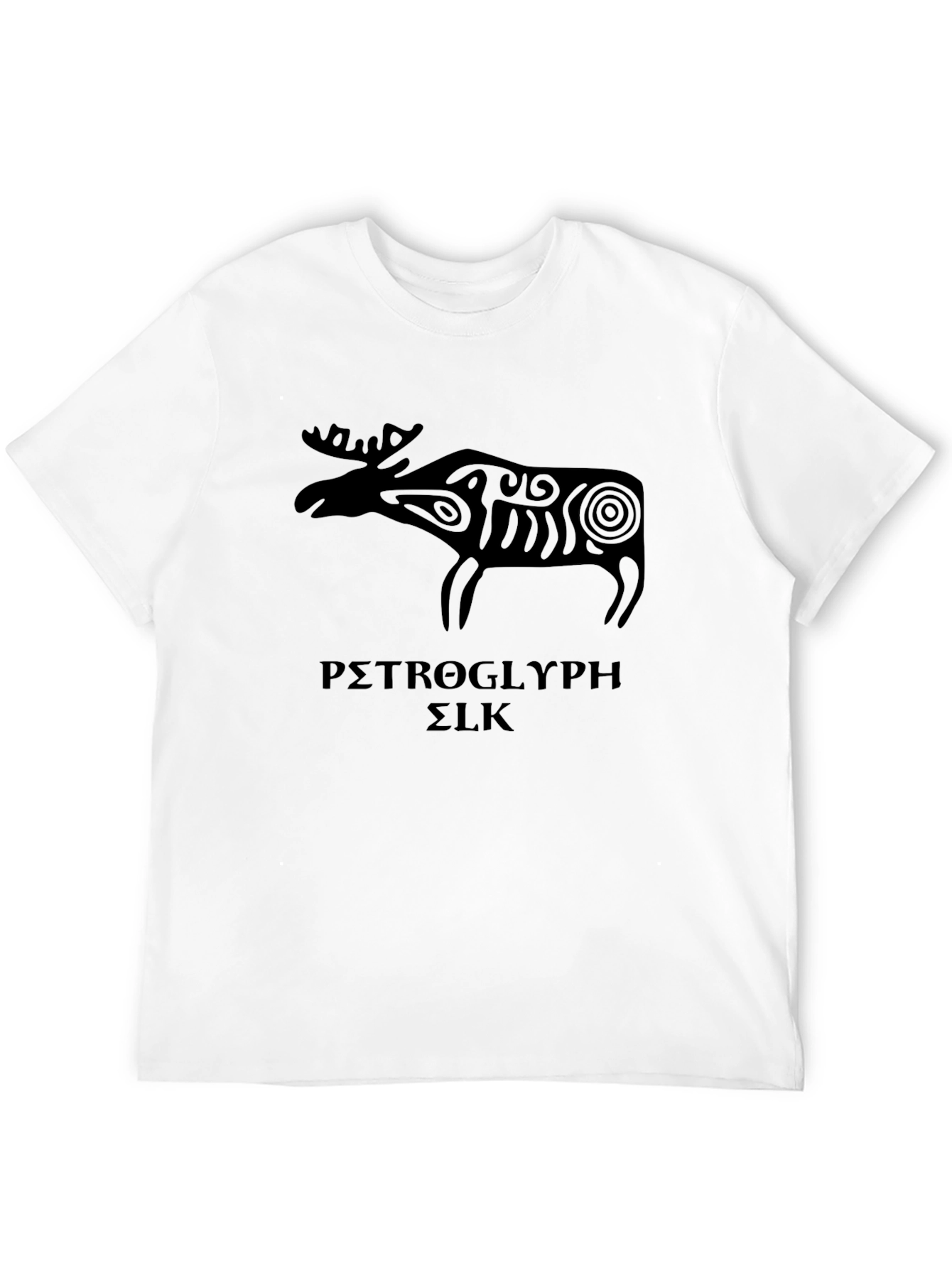 Black Petroglyph Elk Graphic Tee - Black view 12