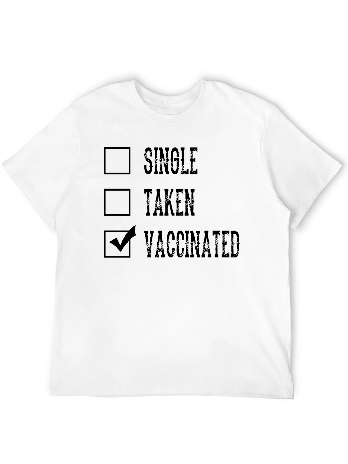 Black Vaccinated T-Shirt - Single Taken Vaccinated view 12