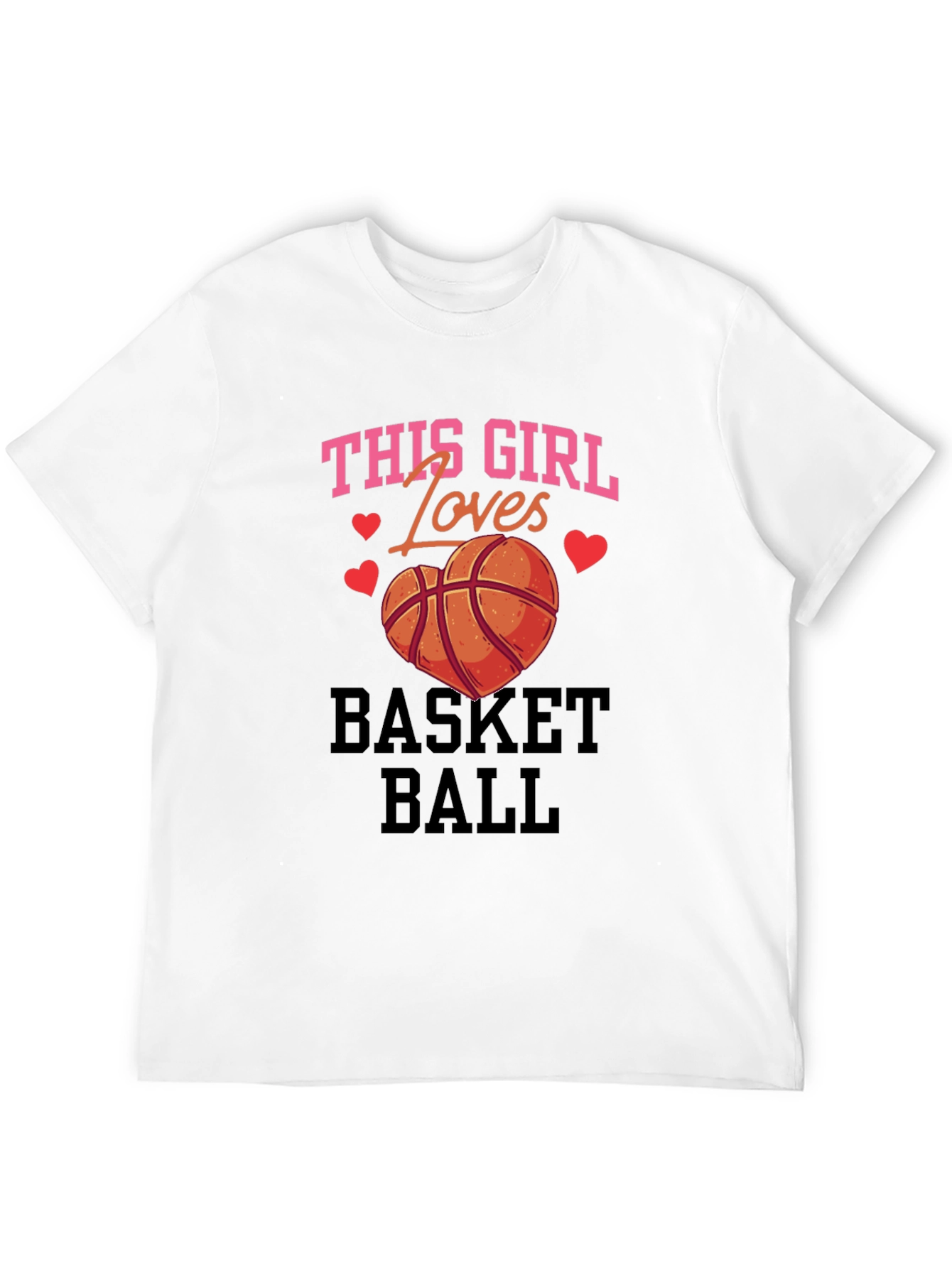 Black Basketball Lover Girl T-Shirt view 12