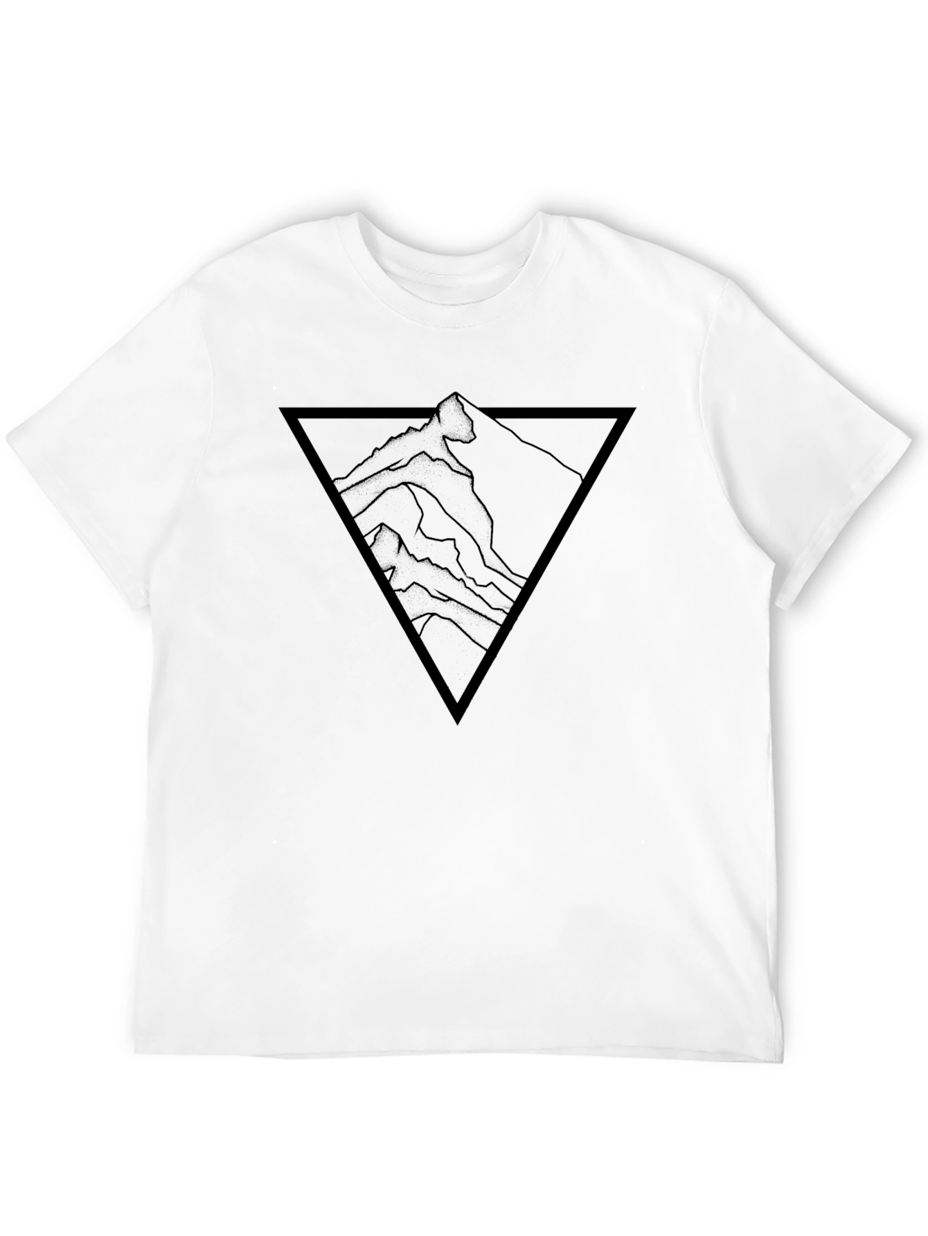 Mountain Triangle Graphic Tee - Modern Minimalist Design - 12