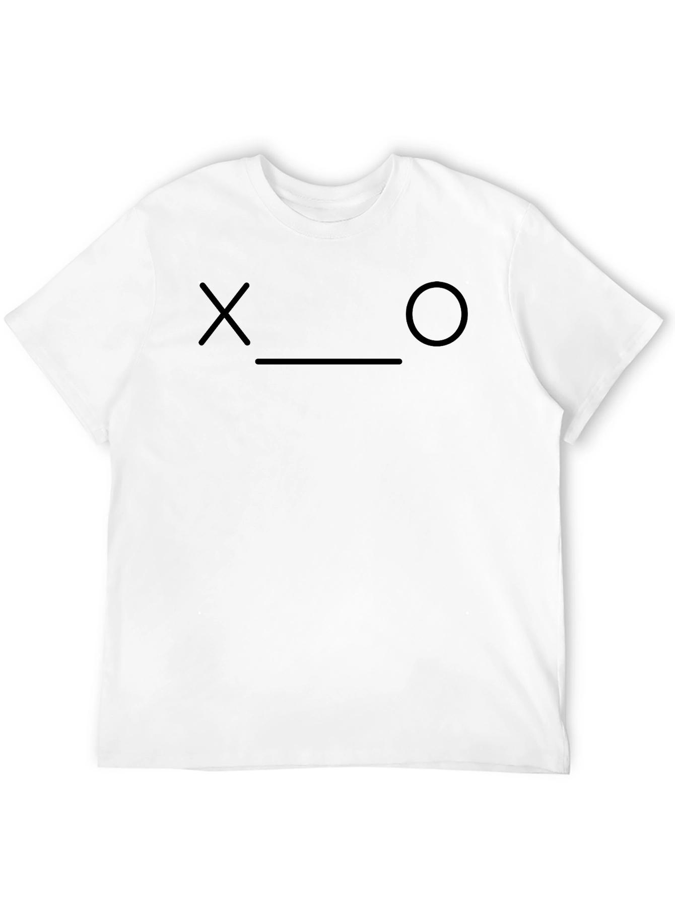 Black XO Sad Face Black T-Shirt - Casual Comfort view 12