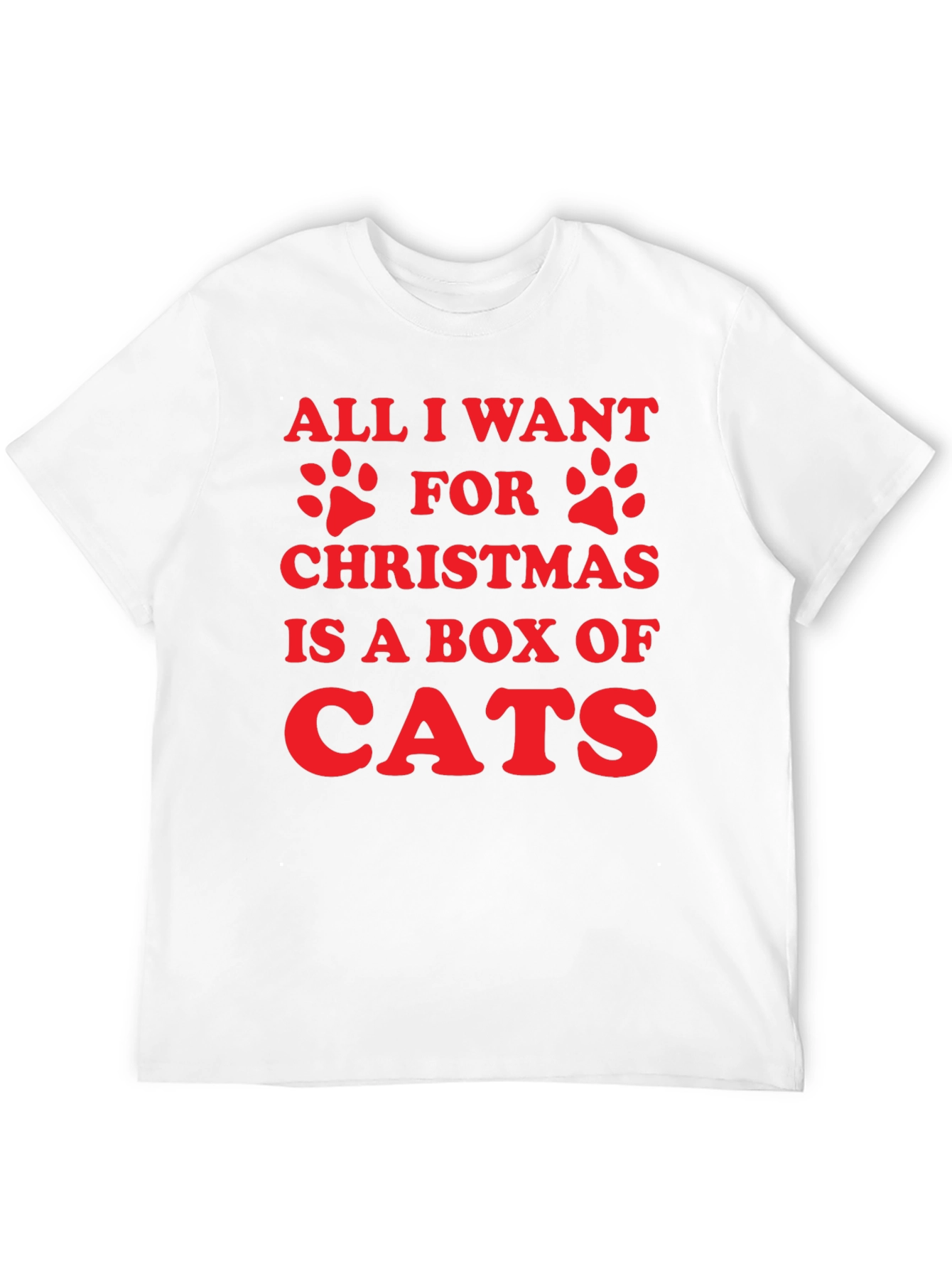 Black All I Want For Christmas is Cats Graphic Tee view 12