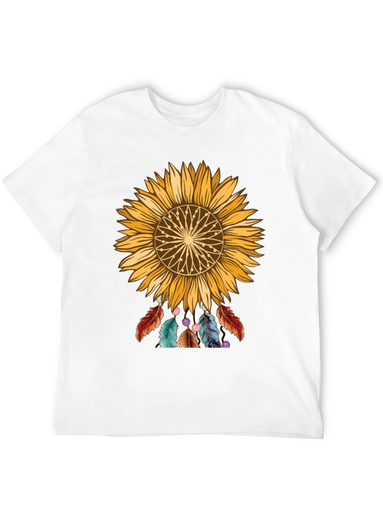 Black Sunflower Dreamcatcher Graphic Tee view 12