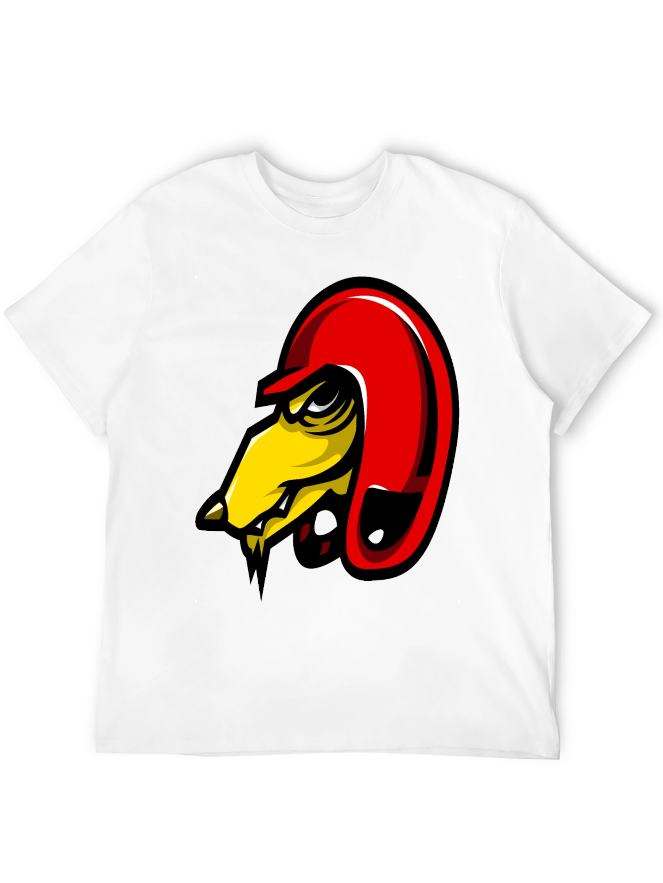 Black Men's Black Graphic Tee - Angry Bird Design view 12