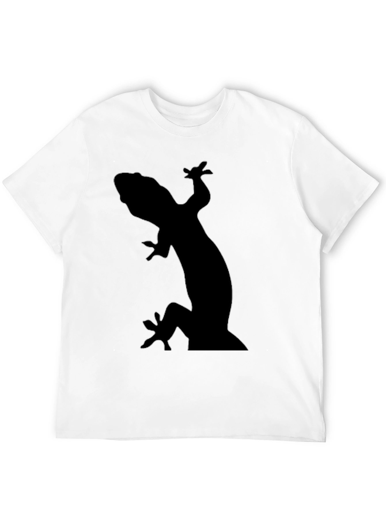 Black Cool Gecko Silhouette Graphic Tee - Black view 12