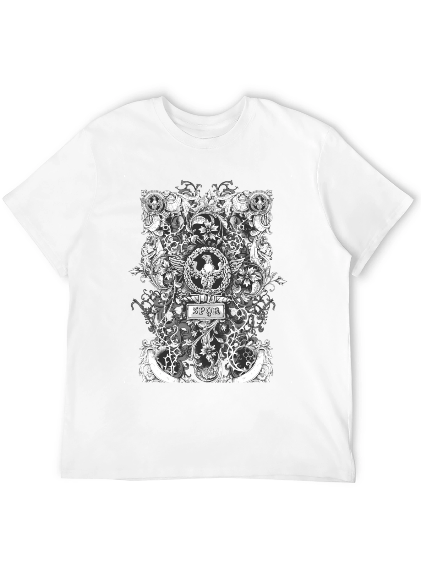 Black SPQR Roman Eagle T-Shirt - Black view 12