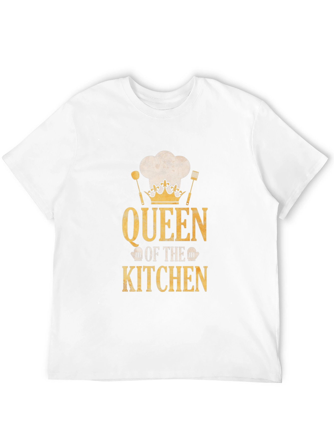 Black Queen of the Kitchen T-Shirt - Chef Hat Design view 12