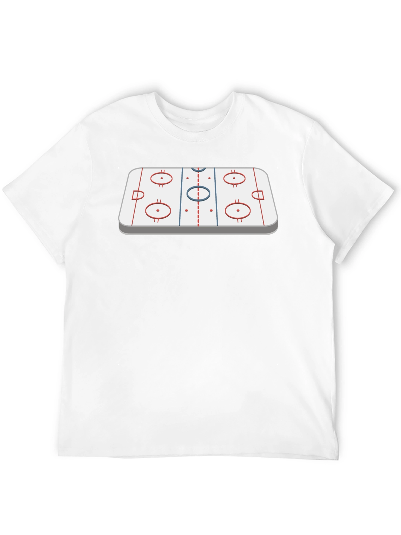 Black Hockey Rink Graphic Tee - Black Cotton T-Shirt view 12