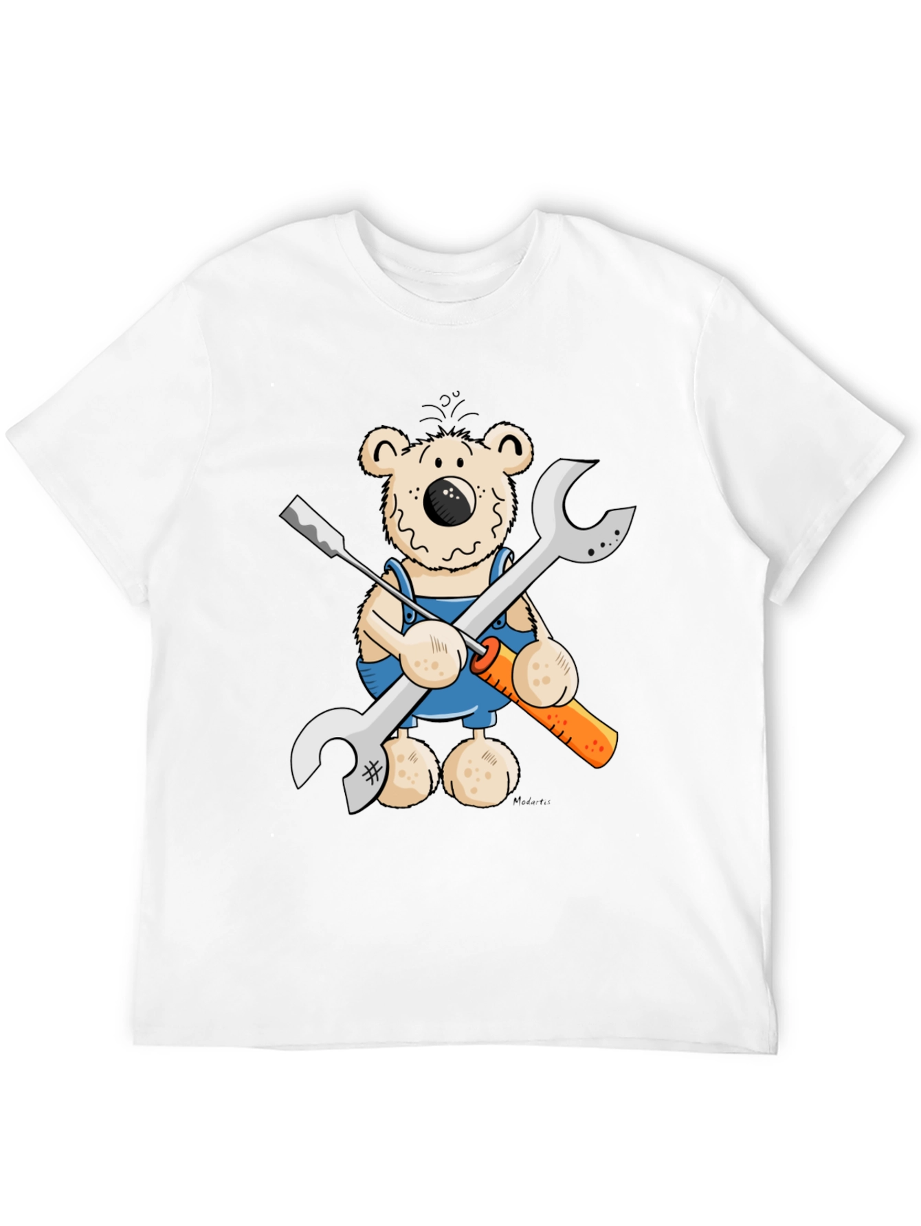Black Mechanic Bear Graphic T-Shirt view 12