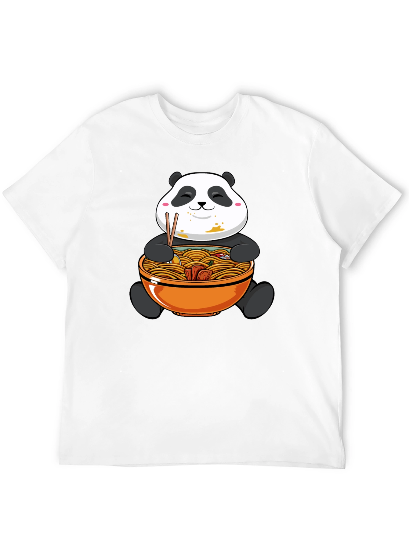 Black Panda Ramen Graphic Tee - Black Cotton Comfort view 12