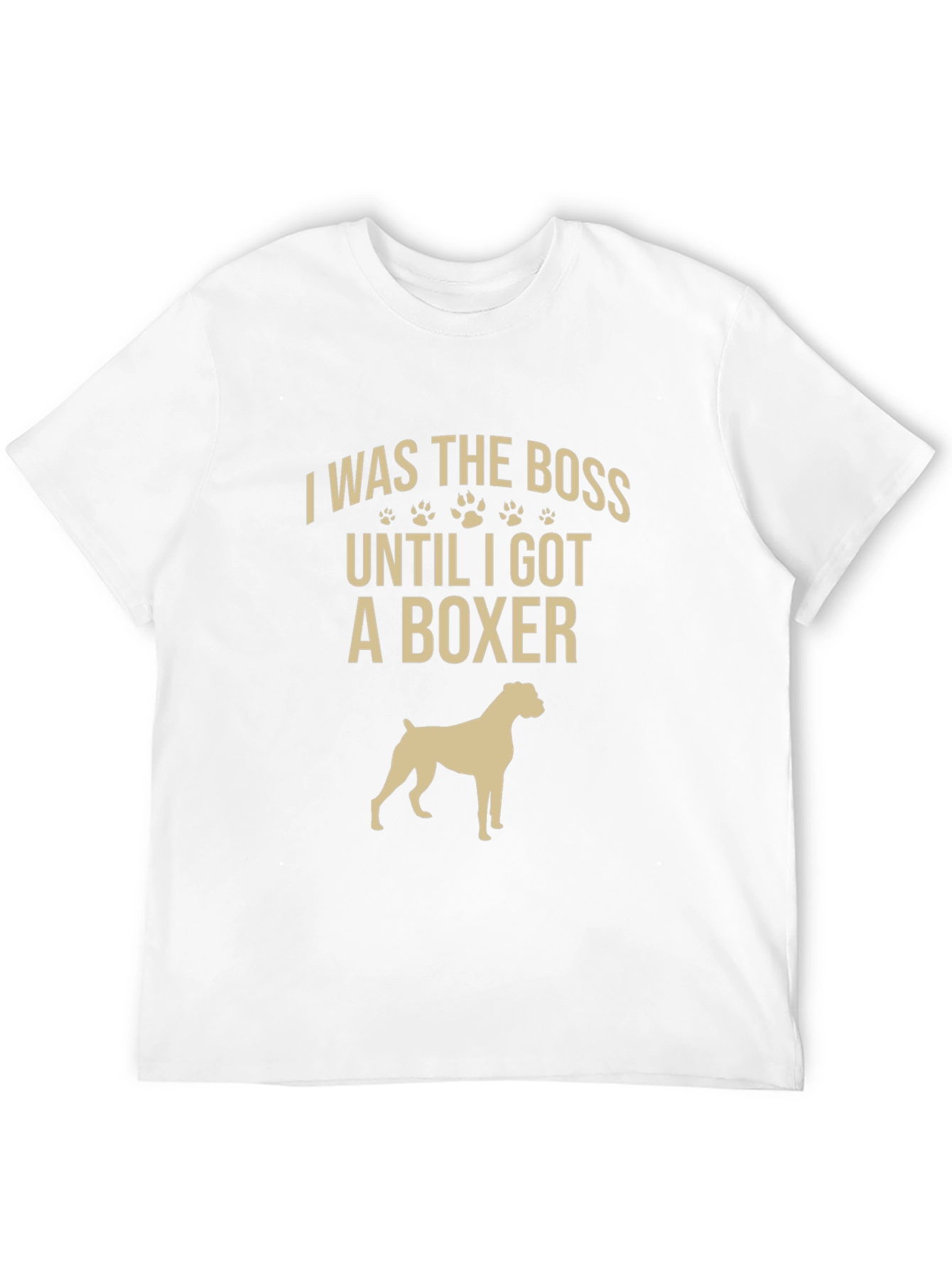 Black I Was The Boss Boxer Dog Black T-Shirt view 12