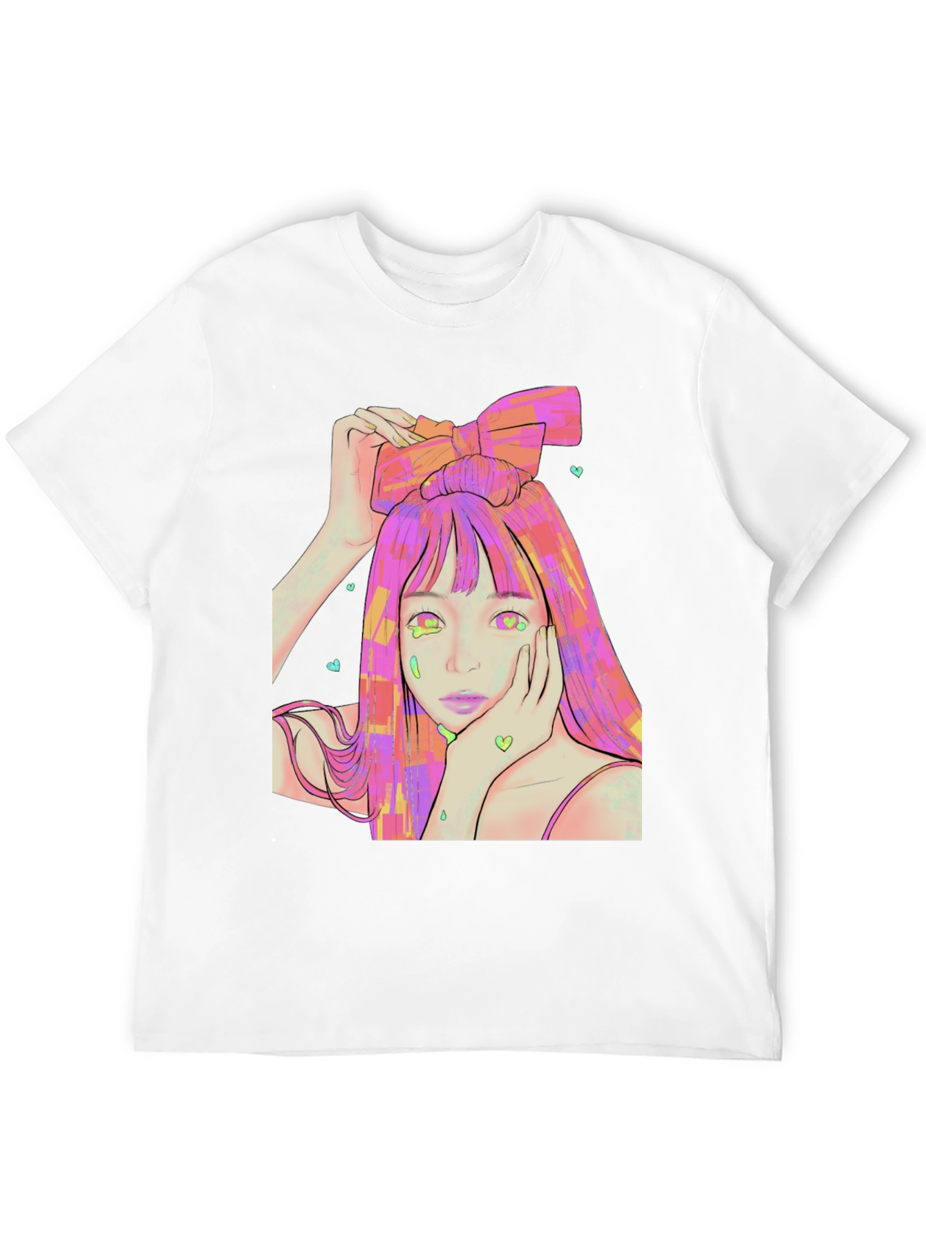 Black Anime Girl Graphic Tee - Black T-Shirt view 12