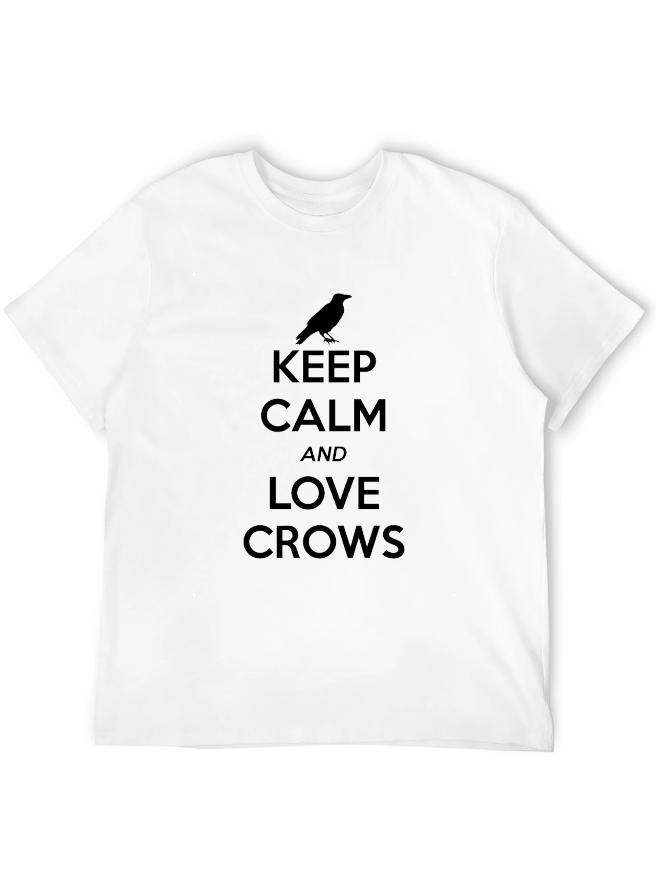 Black Keep Calm & Love Crows T-Shirt - Black view 12