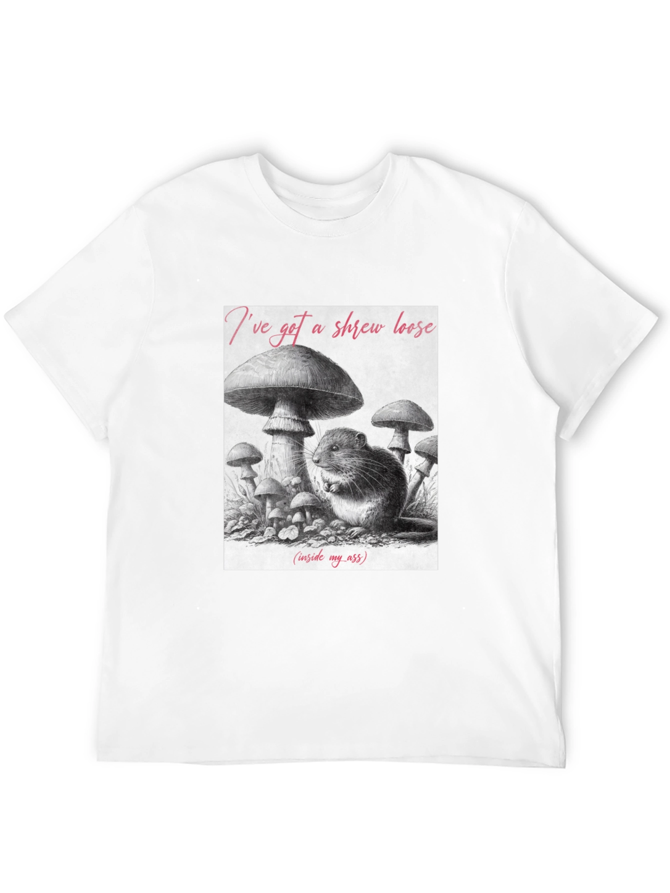 Black Shrew Loose Graphic T-Shirt - Funny Novelty Tee view 12