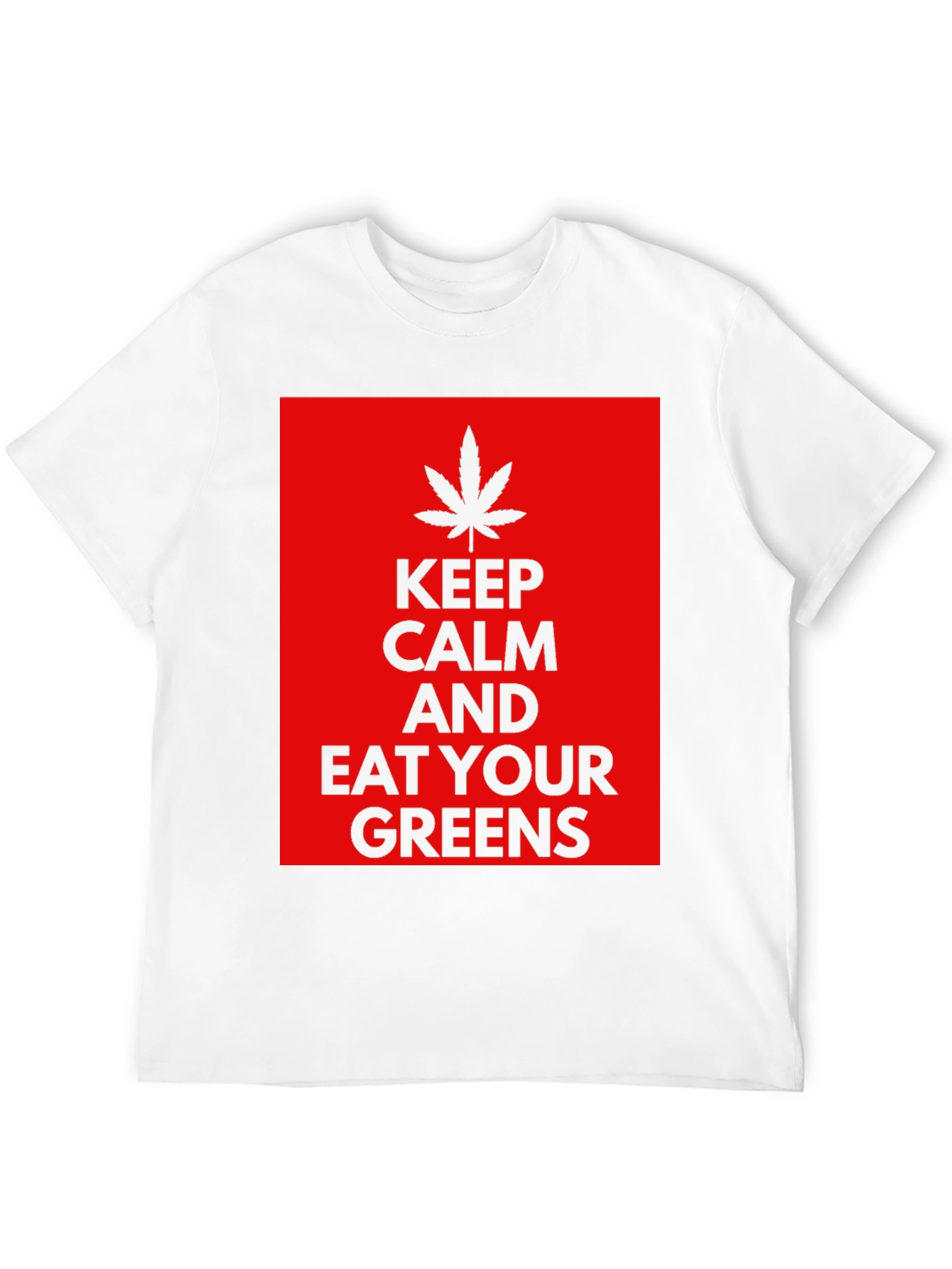 Black Keep Calm Eat Your Greens T-Shirt view 12