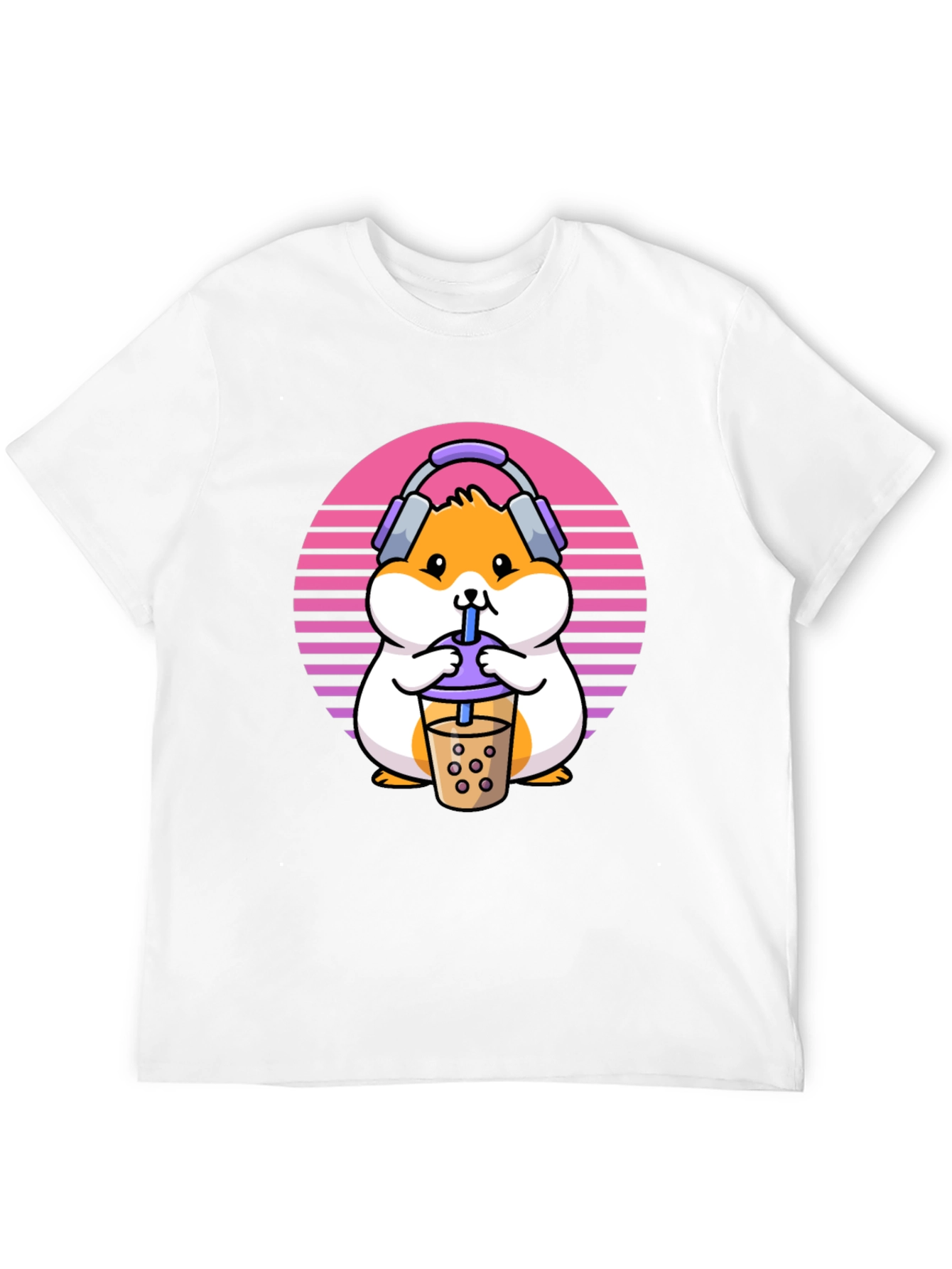 Black Hamster Bubble Tea T-Shirt - Cute Kawaii Design view 12