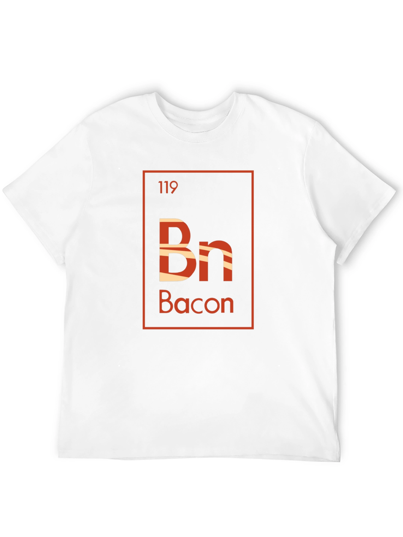 Black Bacon Periodic Table Style Graphic T-Shirt view 12
