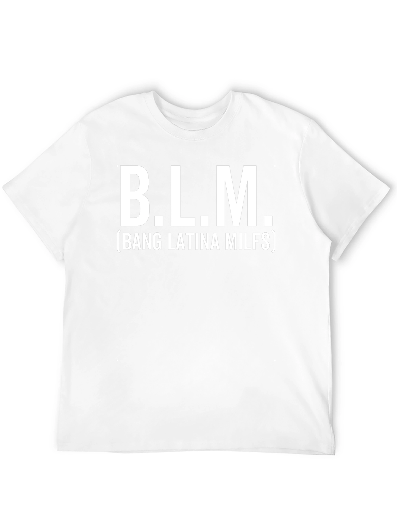 Black B.L.M. Funny T-Shirt - Novelty Graphic Tee view 12