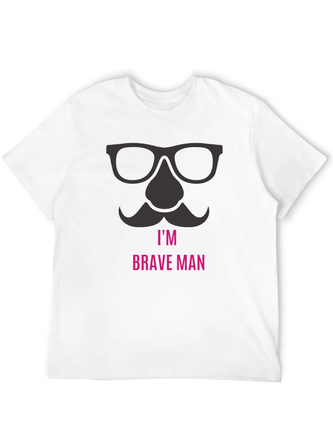 Black I'm Brave Man T-Shirt view 12