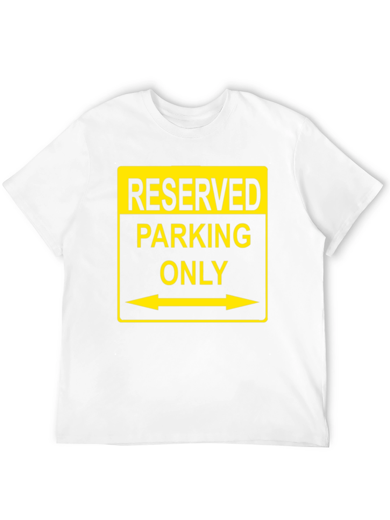 Black Reserved Parking Only T-Shirt - Novelty Humor Tee view 12