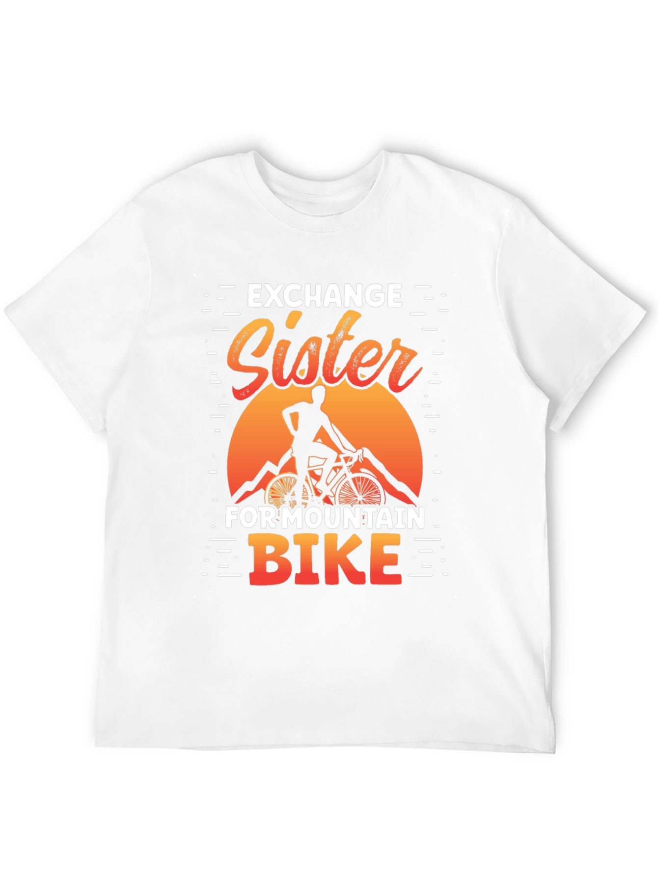 Black Exchange Sister For Mountain Bike Graphic Tee view 12