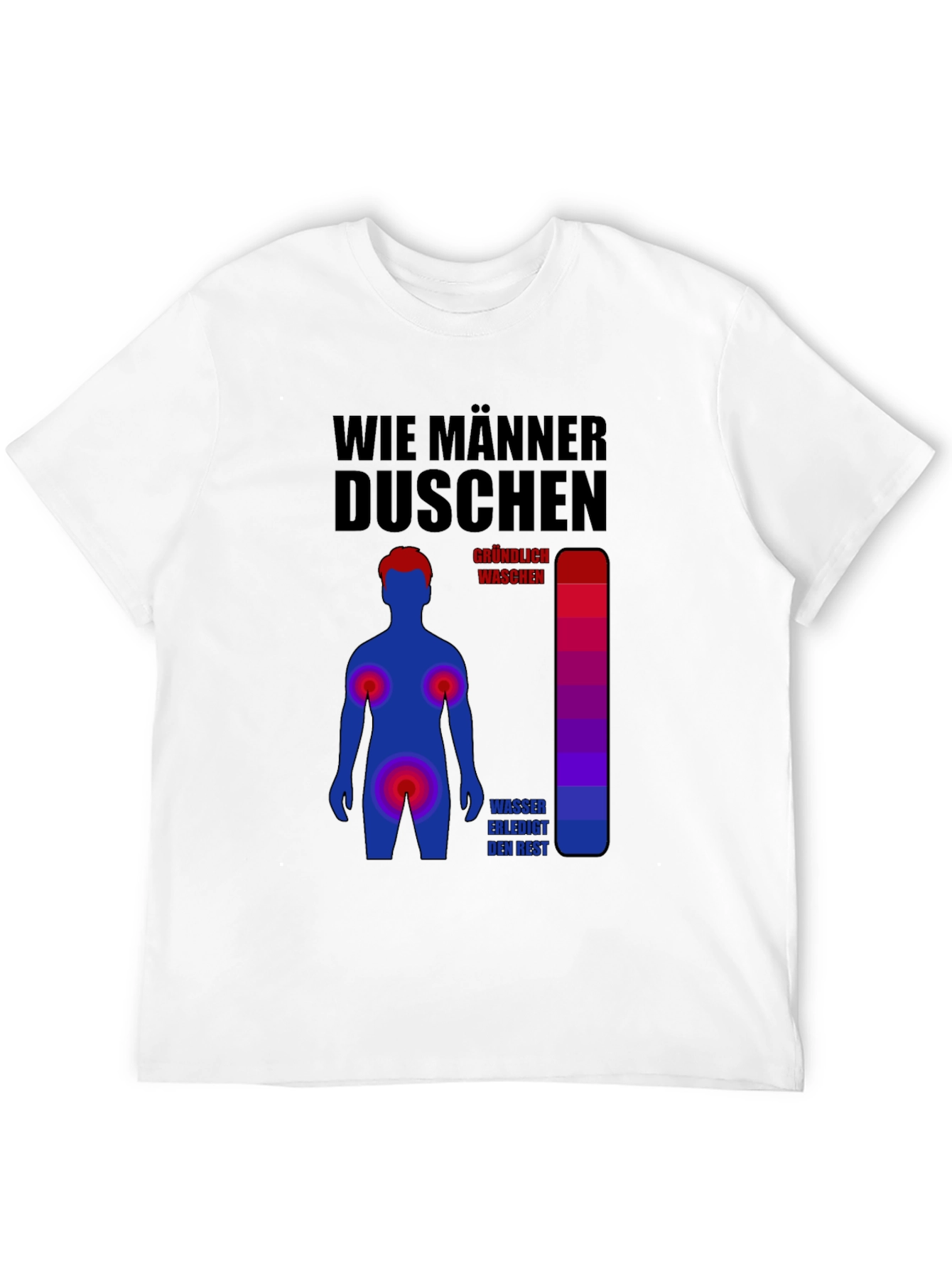 Black Funny 'How Men Shower' Graphic T-Shirt view 12