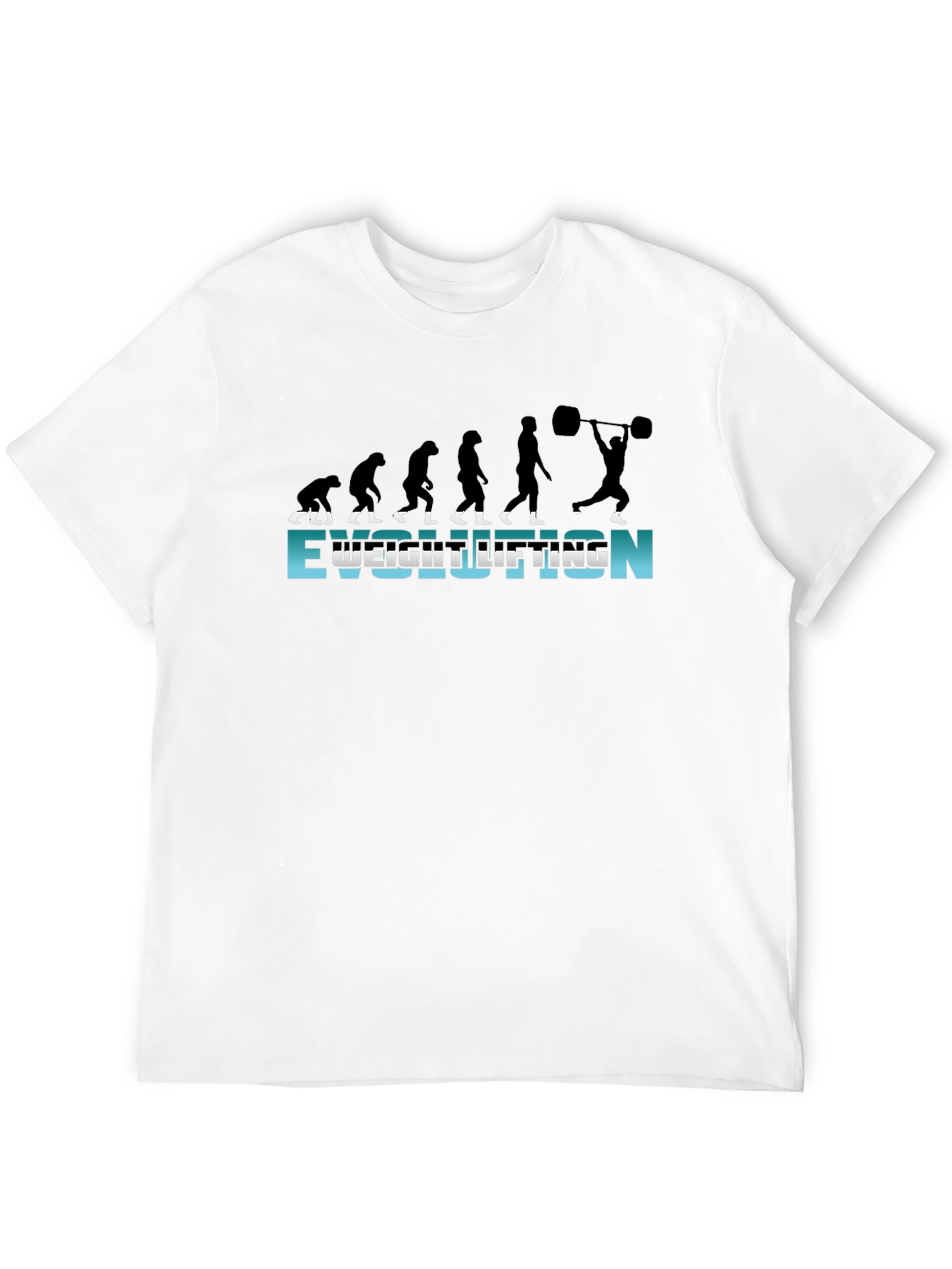 Black Weightlifting Evolution Graphic T-Shirt - Black view 12