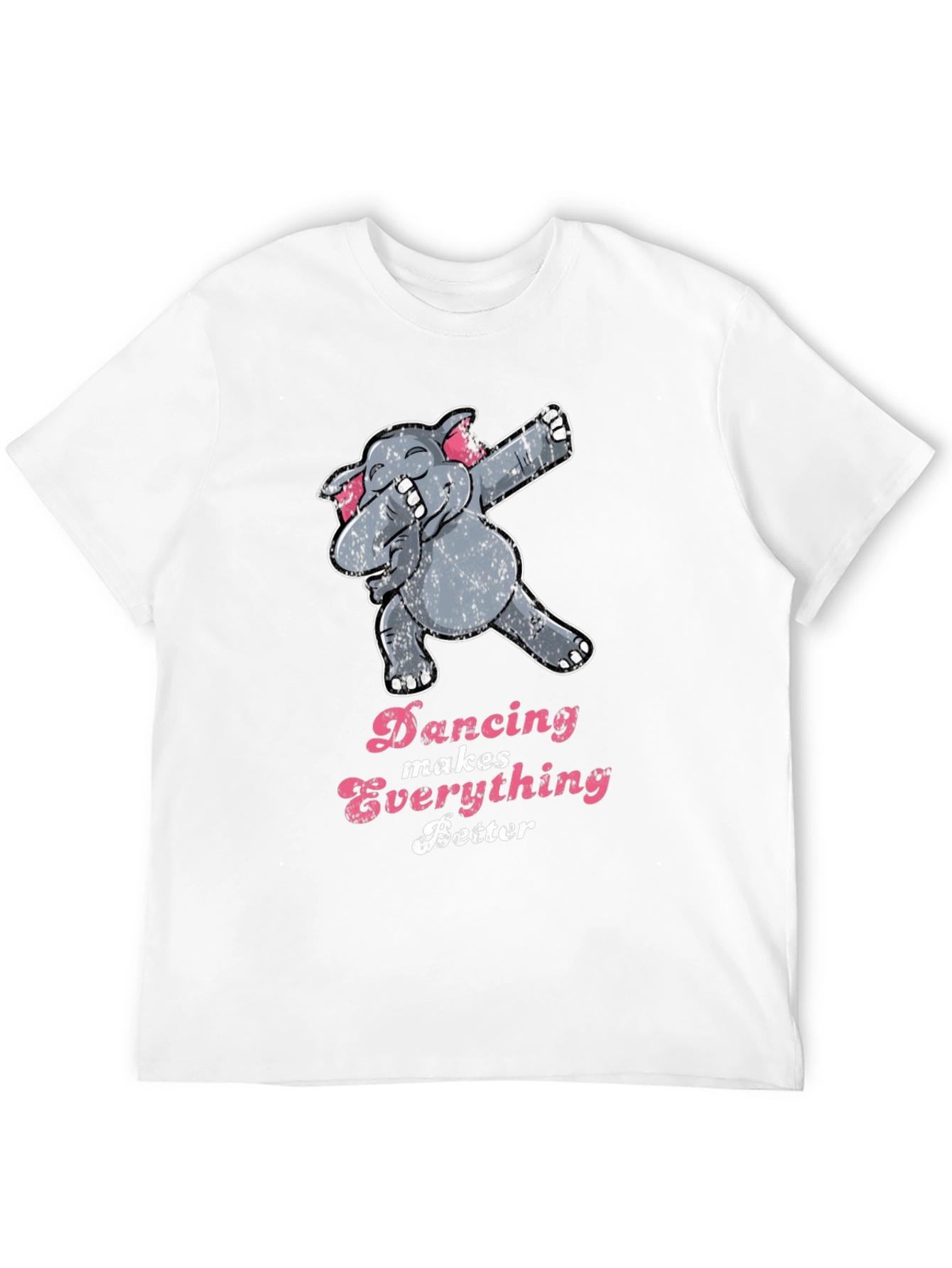 Black Dancing Elephant Graphic Tee - Makes Everything Better! view 12
