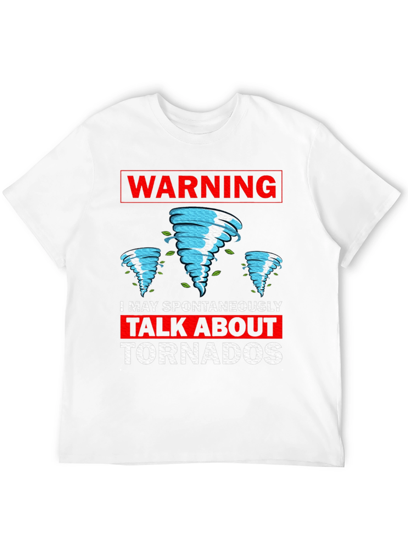 Black Warning Tornado T-Shirt - Funny Weather Tee view 12