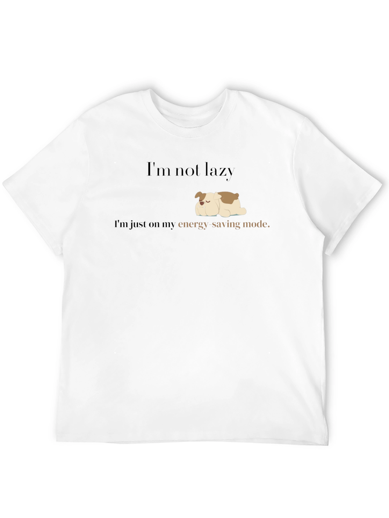 Black Lazy Mode Bulldog Graphic Tee - Soft Cotton Comfort view 12