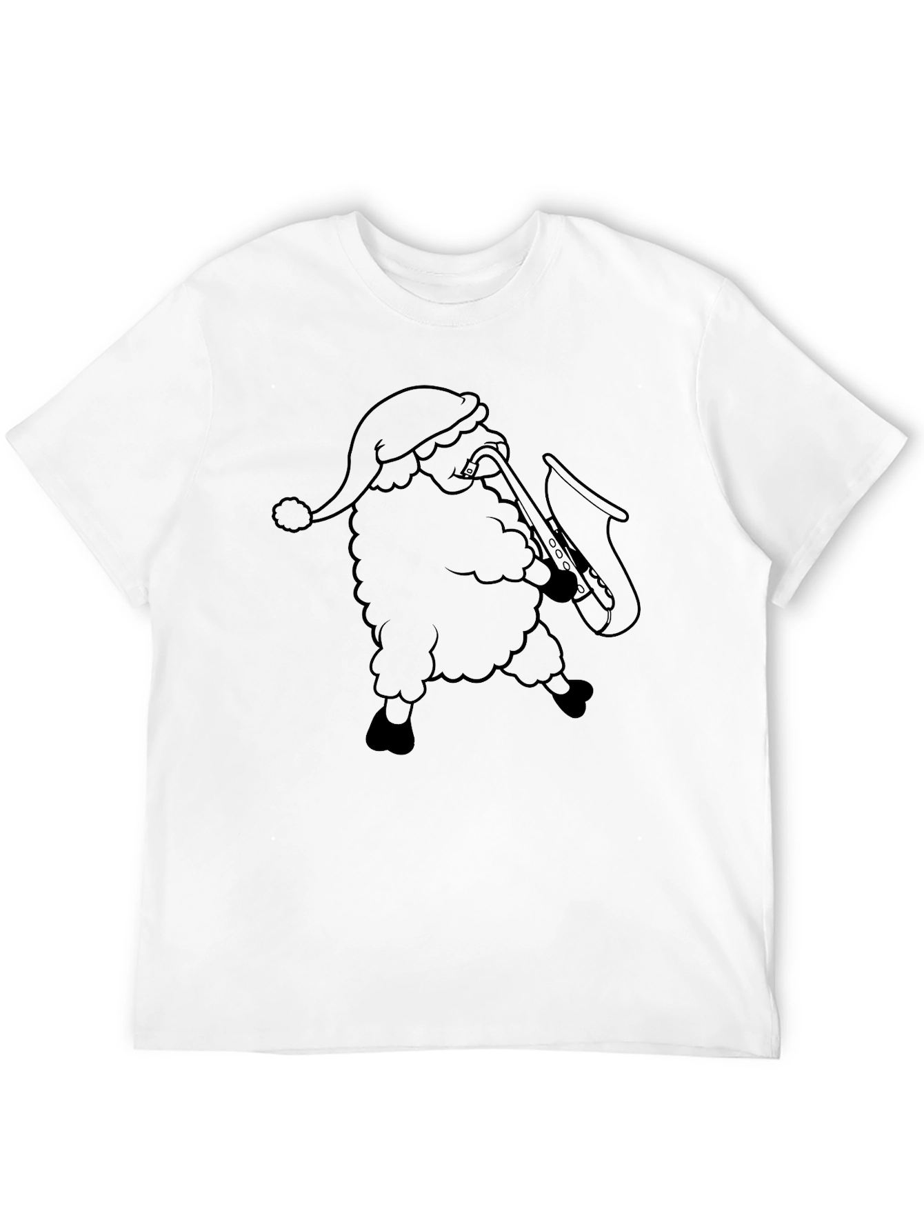 Black Santa Saxophone Graphic Tee - Black view 12