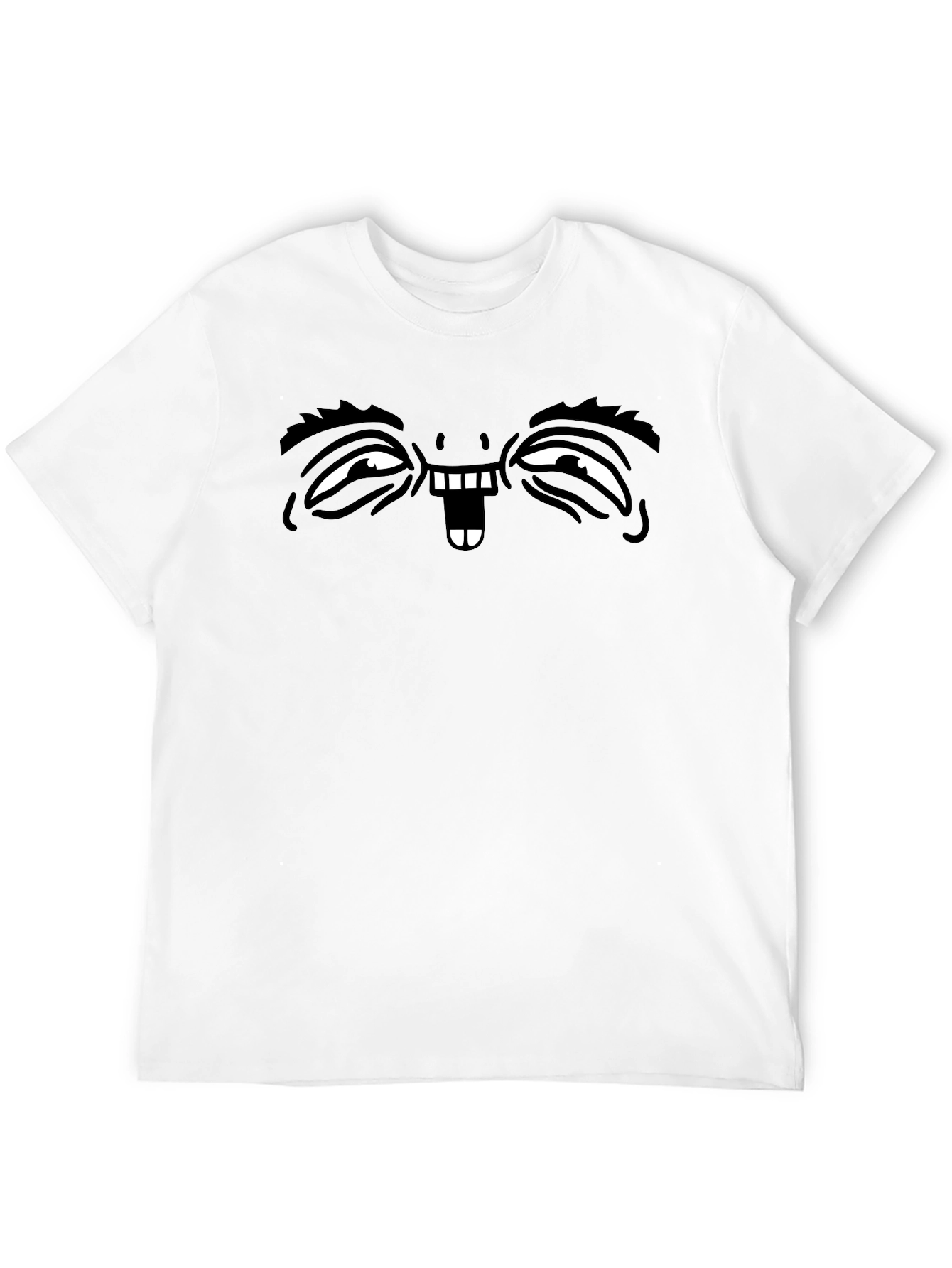 Black Funny Face Black T-Shirt view 12