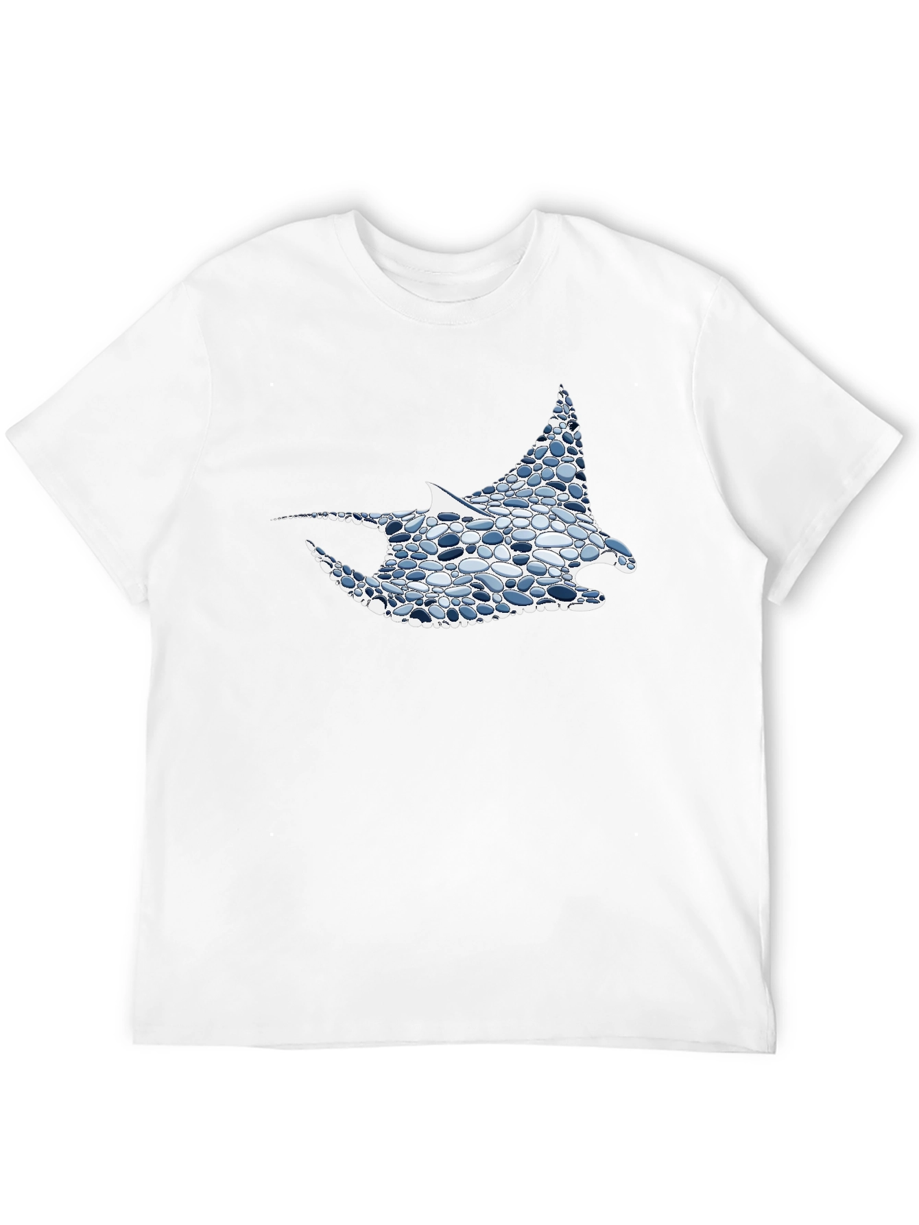 Black Cool Stingray Graphic Tee - Unique Pebble Design view 12