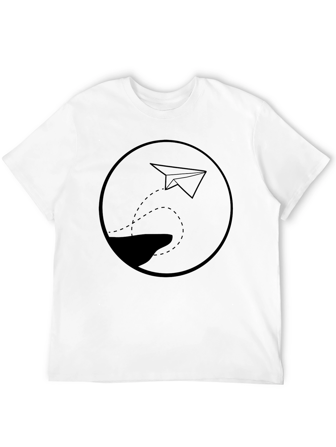 Black Paper Plane Graphic Tee - Men's Black T-Shirt view 12
