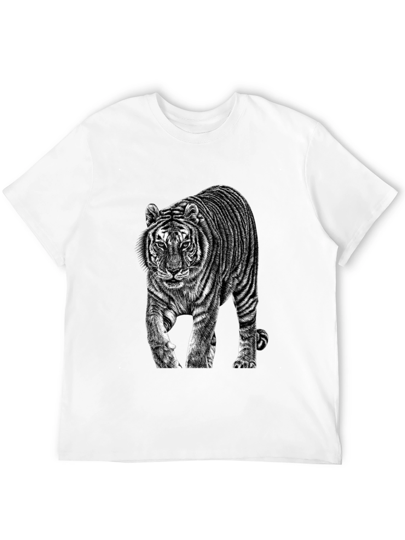 Black Tiger Graphic Black T-Shirt view 12