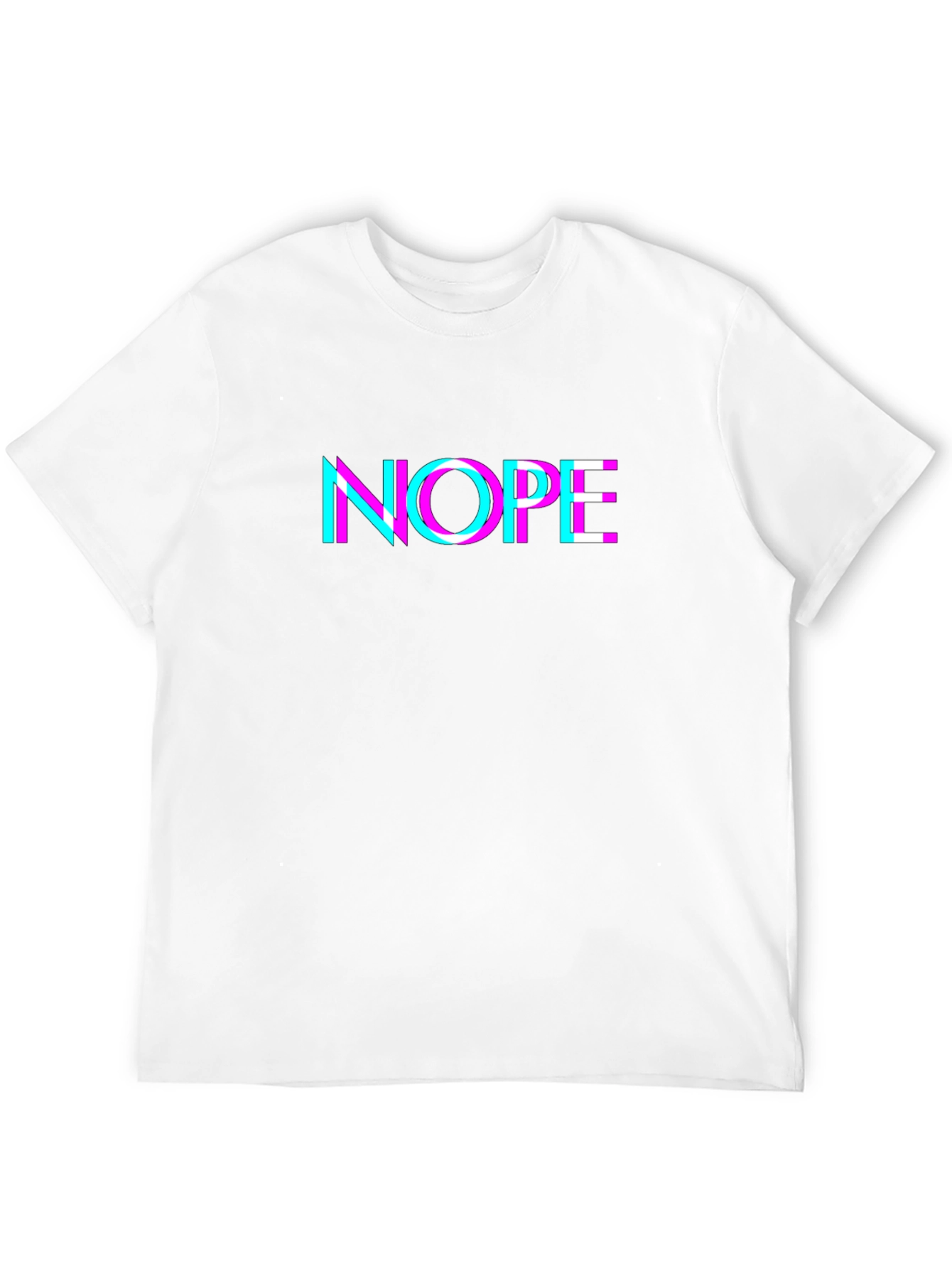 Black Nope Glitch Graphic Tee - Bold Statement Shirt view 12