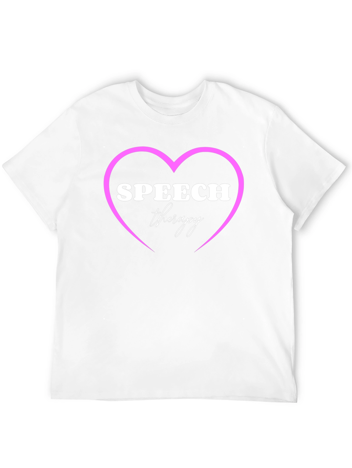 Black Speech Therapy Heart T-Shirt - Black view 12