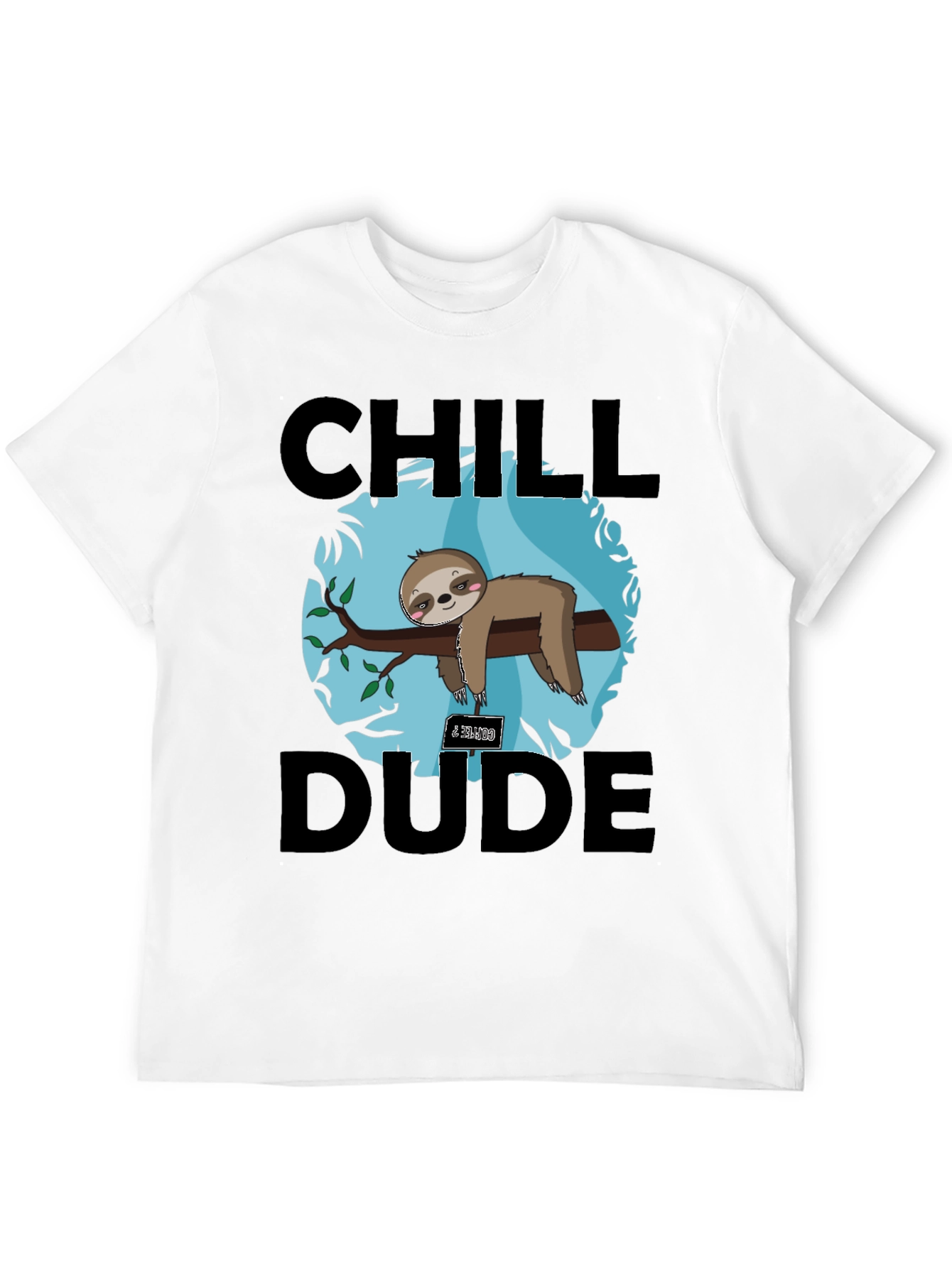 Black Chill Dude Sloth Graphic Tee view 12