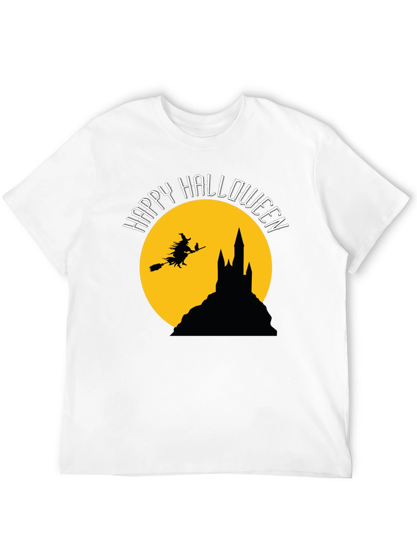 Black Happy Halloween Witch T-Shirt view 12
