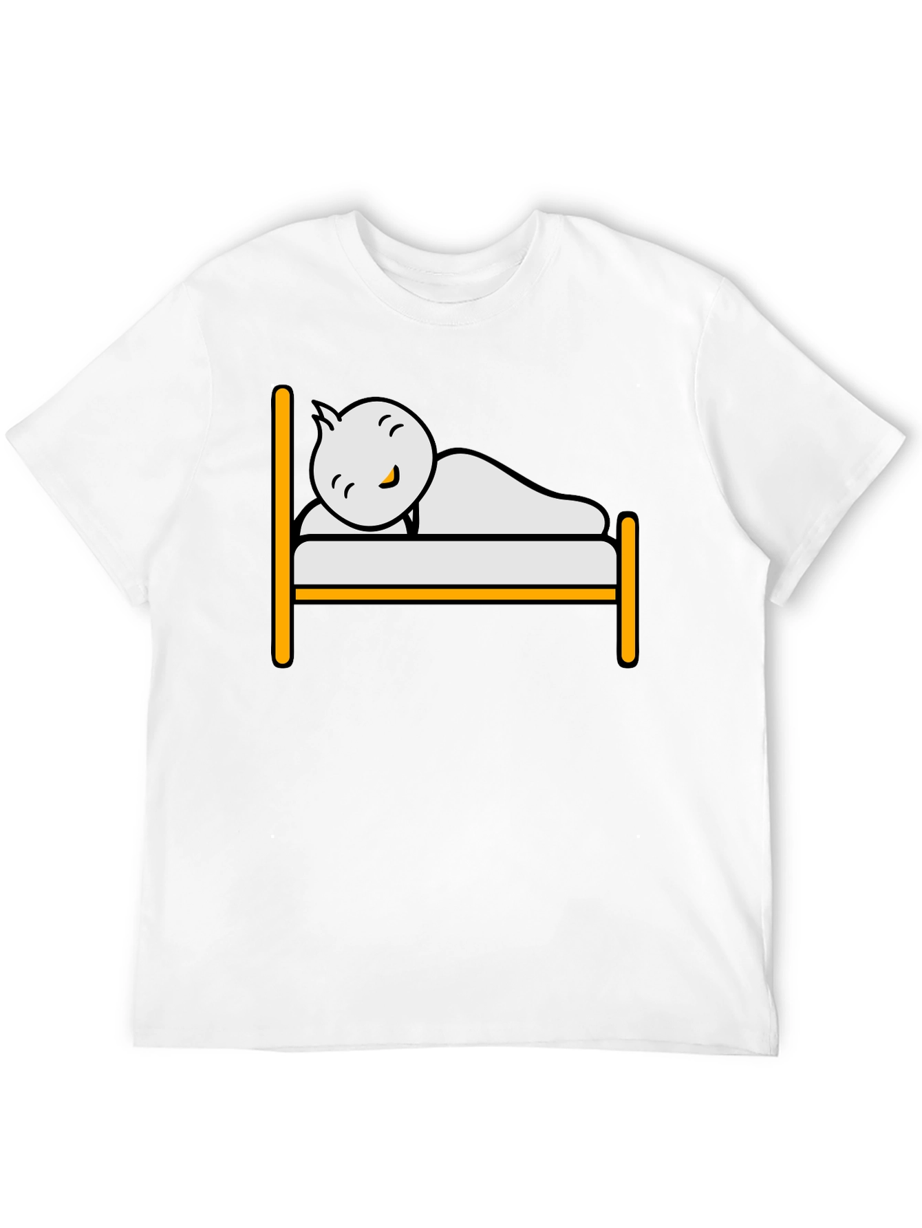 Black Sleepy Character Black T-Shirt view 12