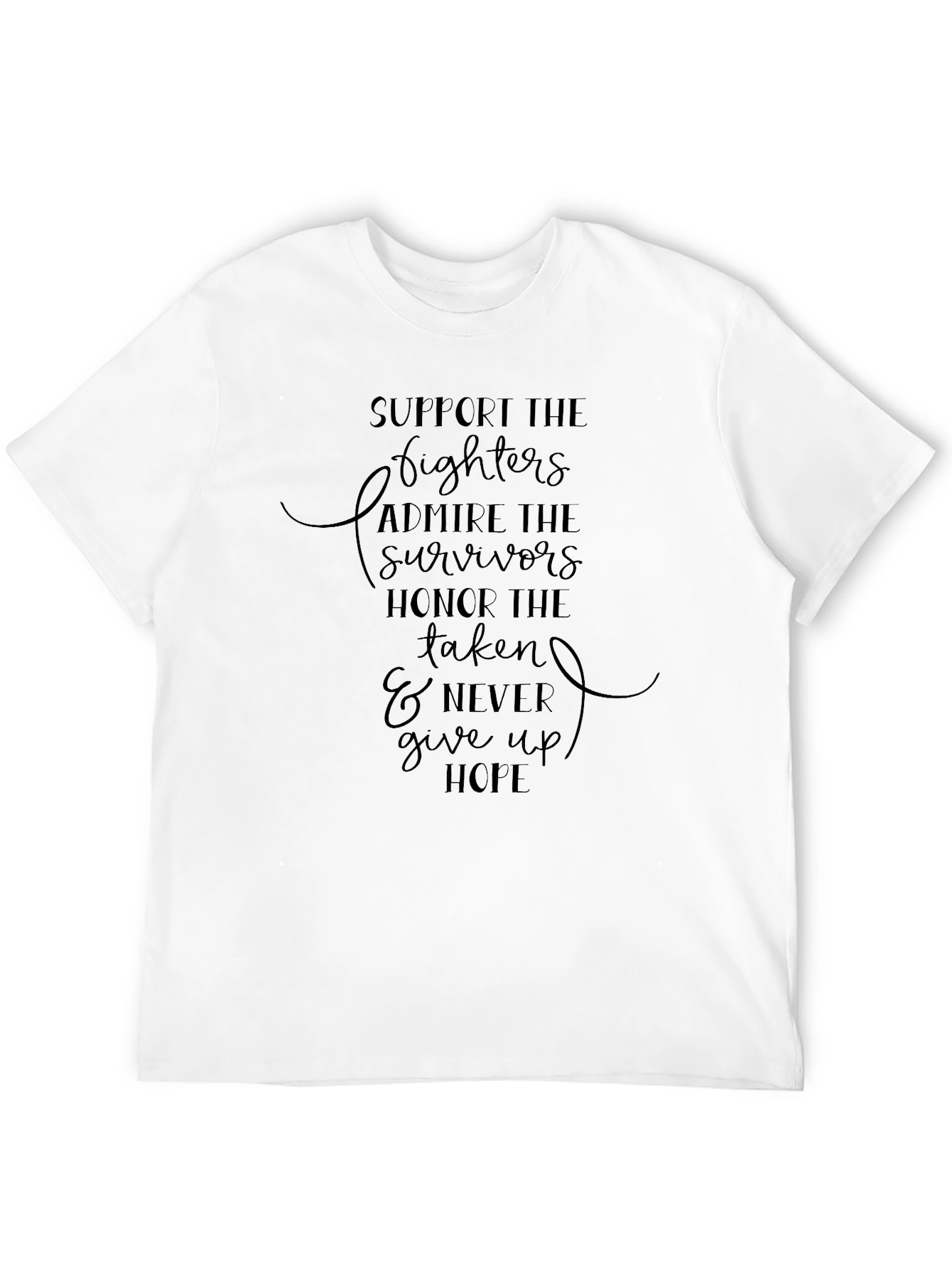 Black Support the Fighters Graphic Tee view 12