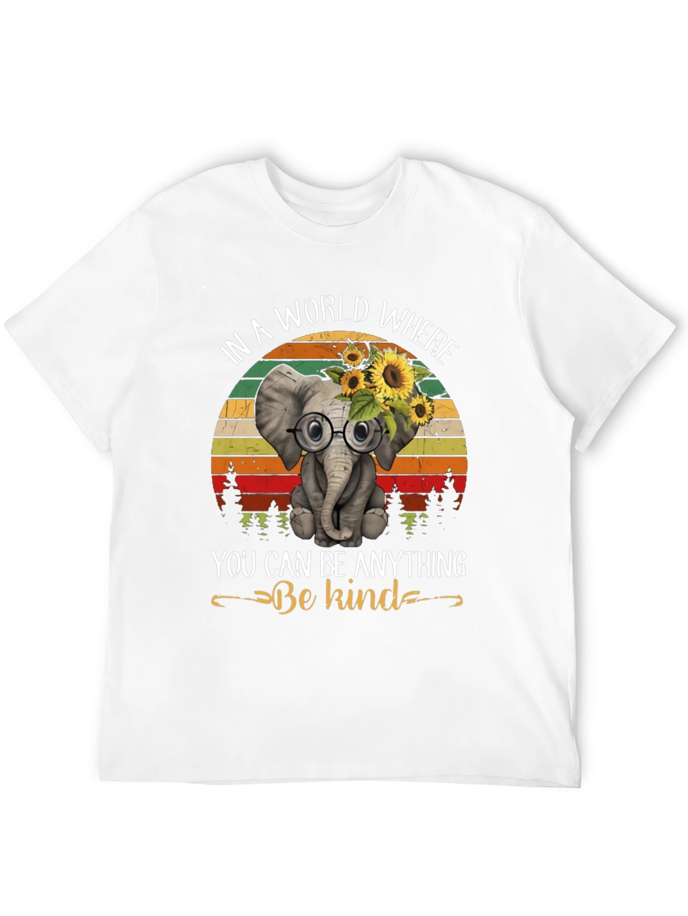Black Be Kind Elephant T-Shirt: World Where You Can Be Anything view 12