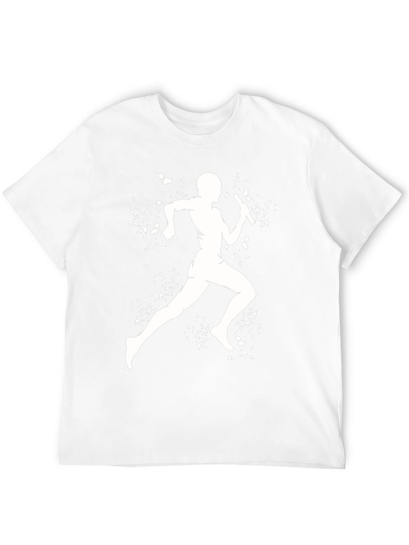 Black Runner Silhouette Graphic Tee - Black Cotton Blend view 12