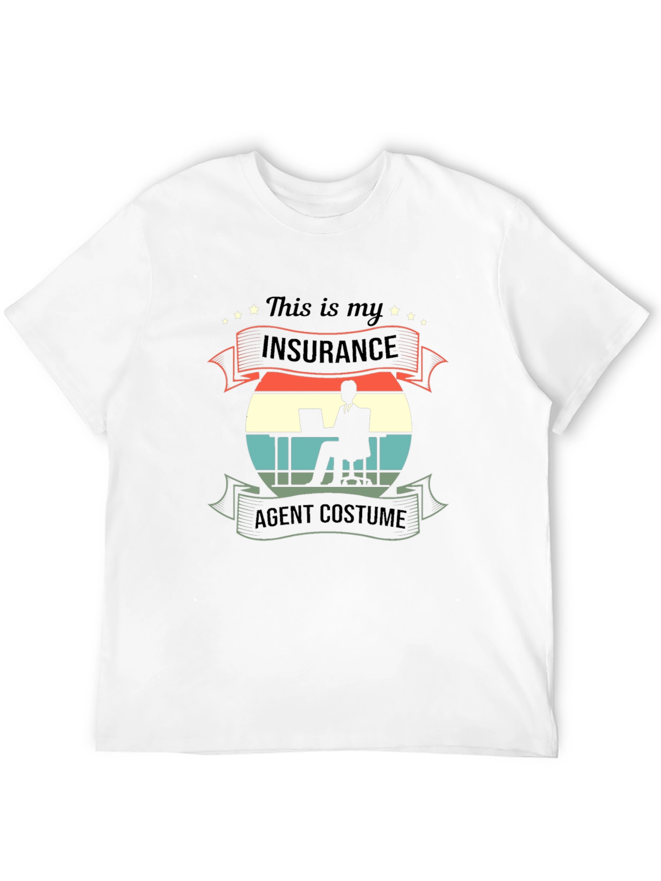 Black Insurance Agent Costume T-Shirt - Funny Career Tee view 12