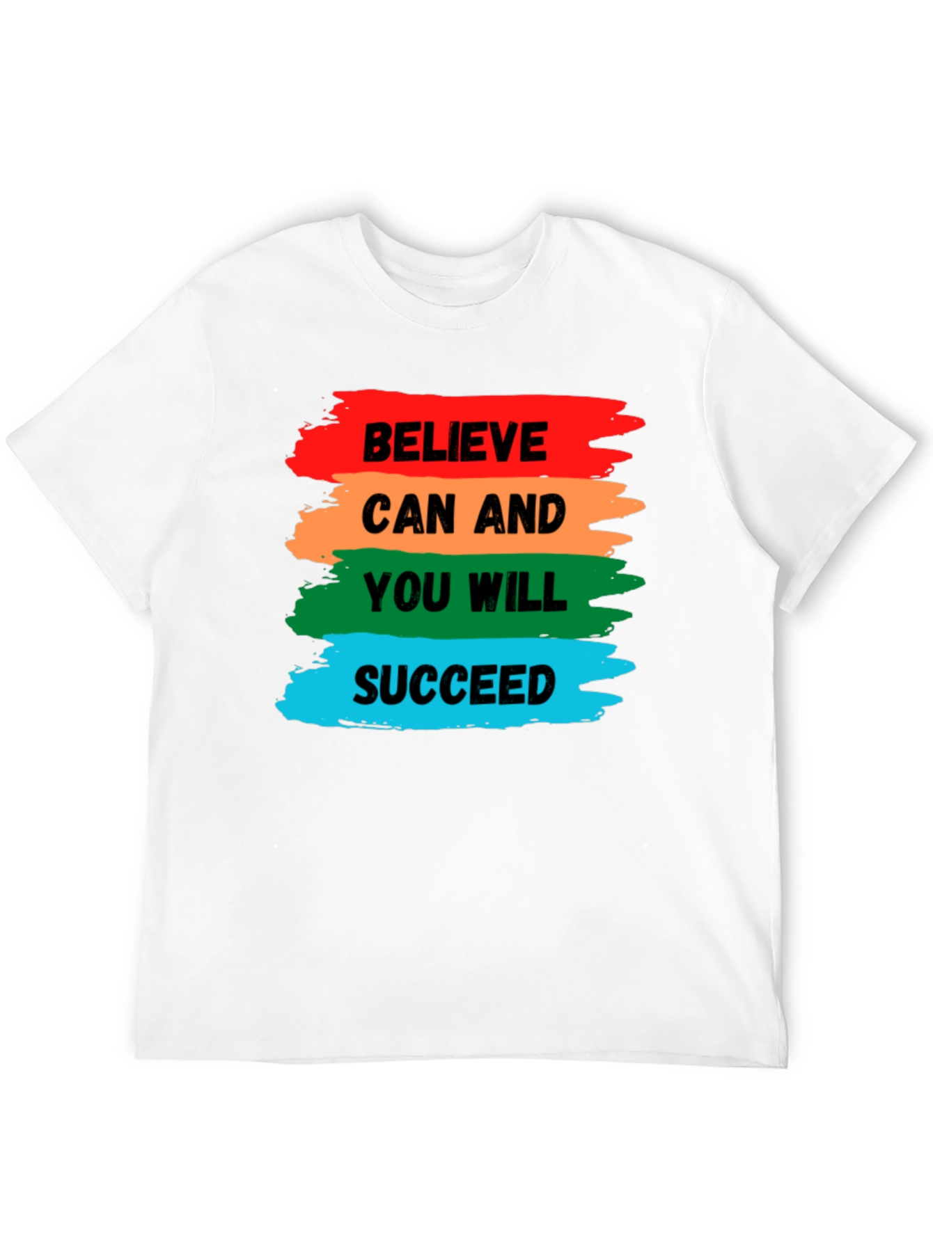 Black Believe Can Succeed Graphic Tee - Motivation Shirt view 12