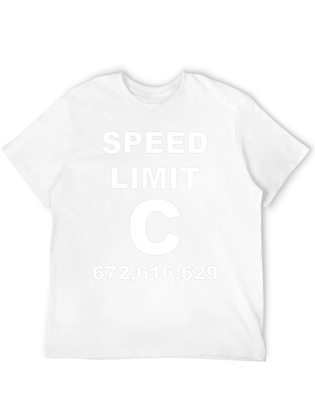 Black Funny Speed Limit C T-Shirt - Novelty Physics Joke Tee view 12
